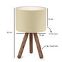 Opviq AYD-2940 Lámpara de mesa de madera Beige